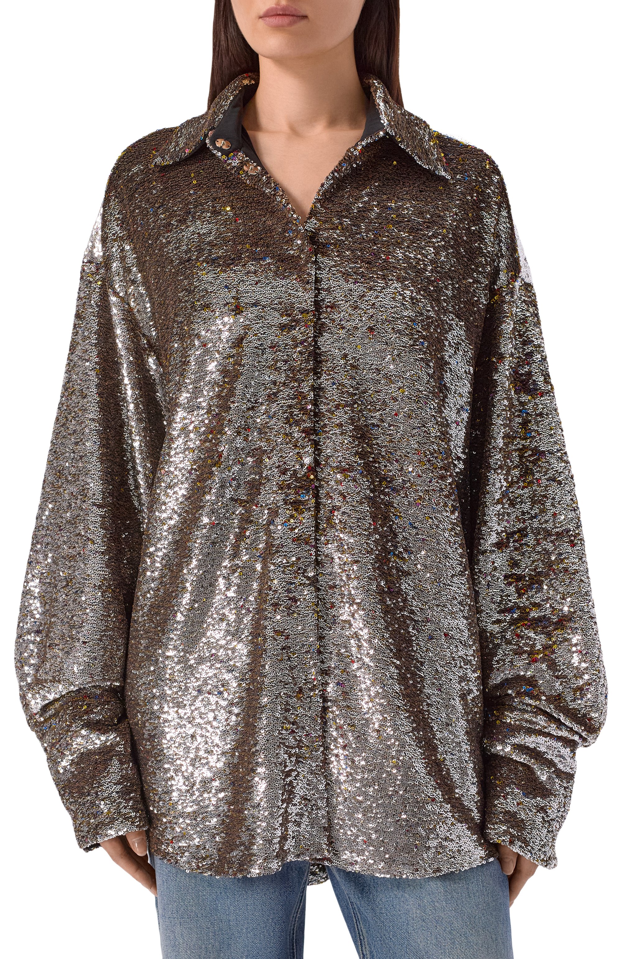 Рубашка с отделкой пайетками FLASHIN, арт. FX25SDB, фото 3