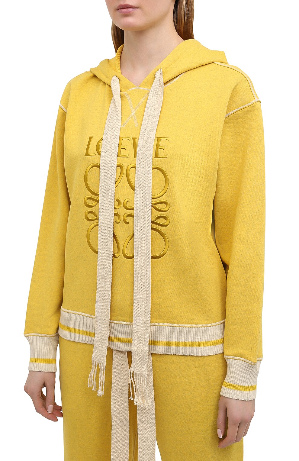 Хлопковое худи LOEWE желтого цвета по цене 77350 руб., арт. S359341XA9, фото 3 Хлопковое худи LOEWE, арт. S359341XA9, фото 3