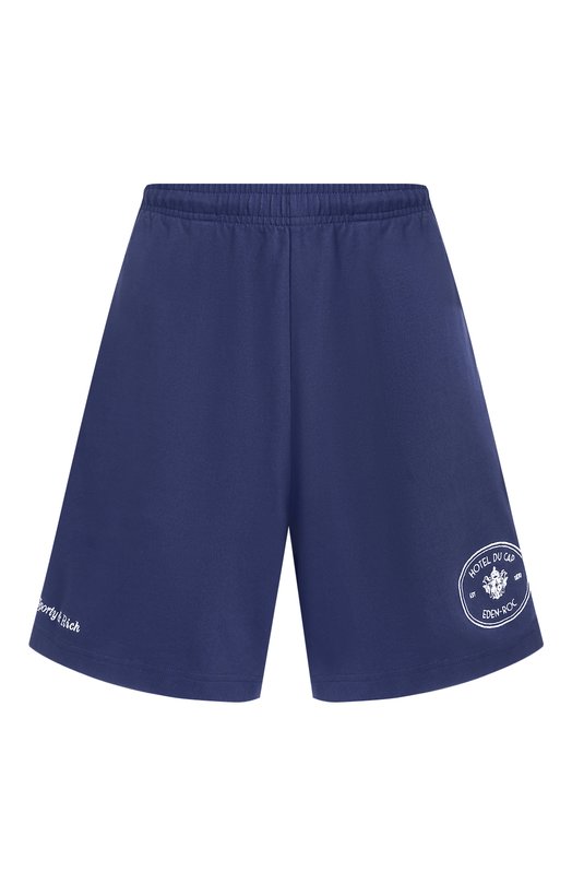 Хлопковые шорты Sporty & Rich x Hotel du Cap-Eden-Roc Sporty and Rich SH03960666BL106 Синий SH03960666BL106