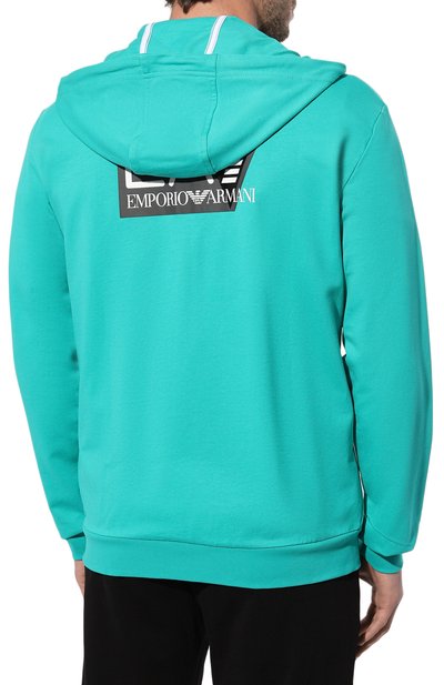 Хлопковый спортивный костюм EA7 бирюзового цвета по цене 19950 руб., арт. 3DPV52/PJ05Z, фото 3 Хлопковый спортивный костюм EA7, арт. 3DPV52/PJ05Z, фото 3