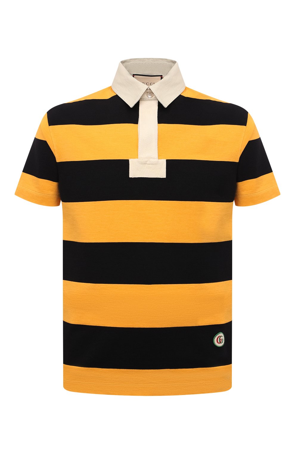 Хлопковое поло GUCCI желтого цвета по цене 79200 руб., арт. 645251/XJC6F, фото 1 Хлопковое поло GUCCI, арт. 645251/XJC6F, фото 1