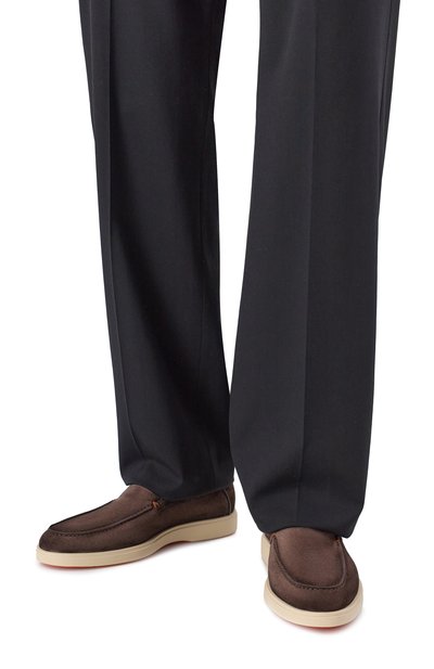 Замшевые лоферы detroit SANTONI, арт. MGDG17824TICBGEX, фото 3