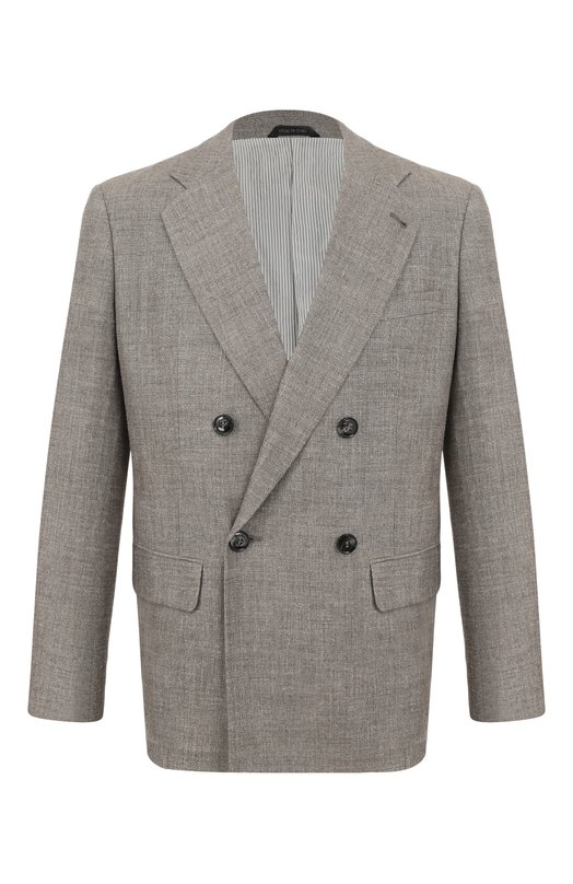 Пиджак из шелка и льна Giorgio Armani GM003526/TE20785 Серый GM003526/TE20785