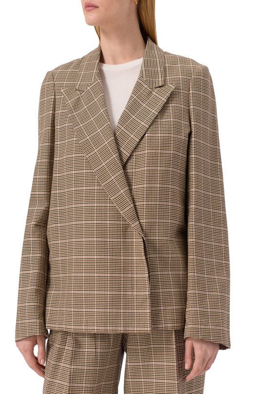 Хлопковый жакет Dries Van Noten 242-010720-9352 Бежевый  242-010720-9352 Фото 3