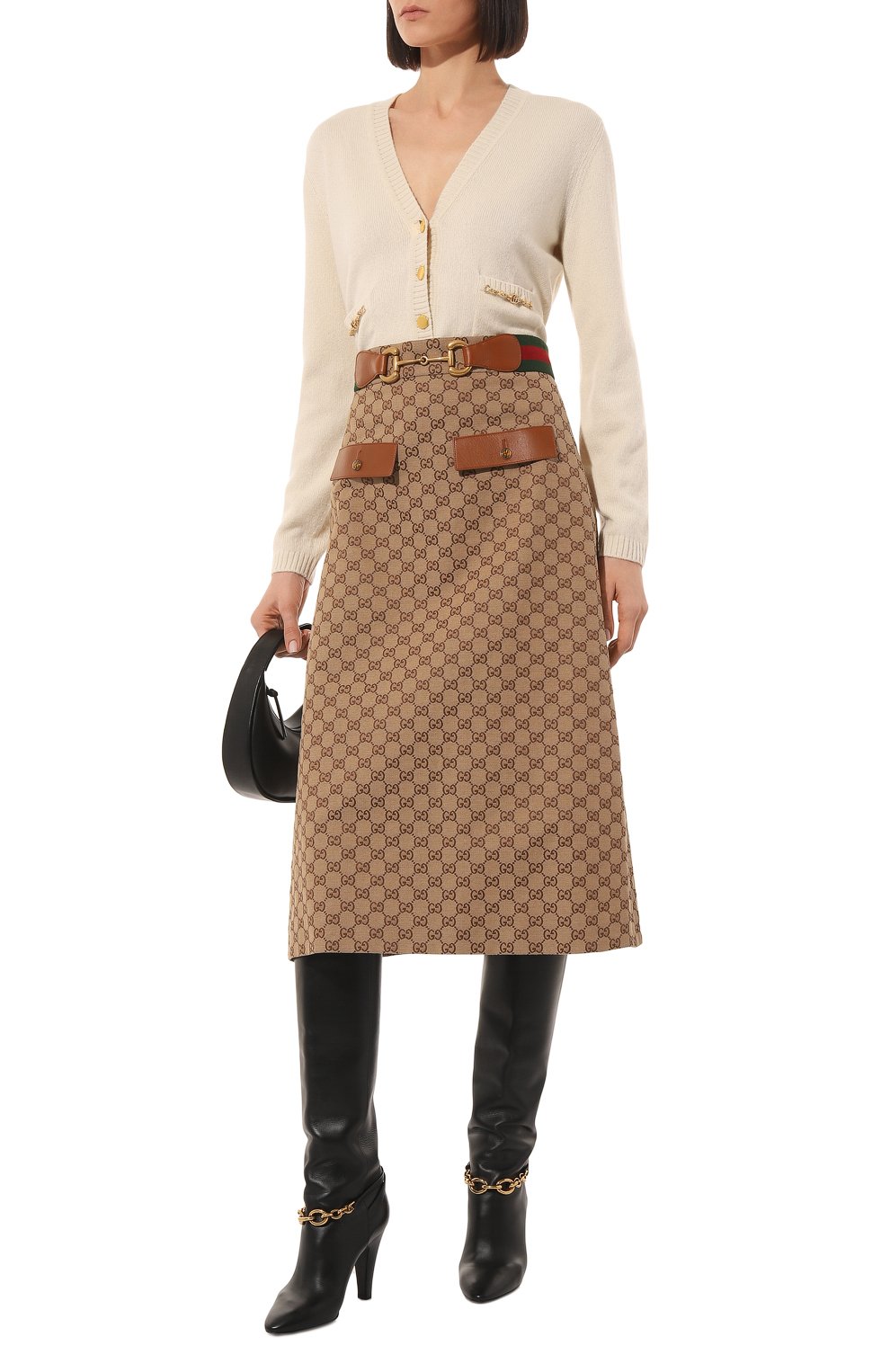 Юбка GUCCI бежевого цвета по цене 230400 руб., арт. 681567 Z8AWI, фото 2 Юбка GUCCI, арт. 681567 Z8AWI, фото 2