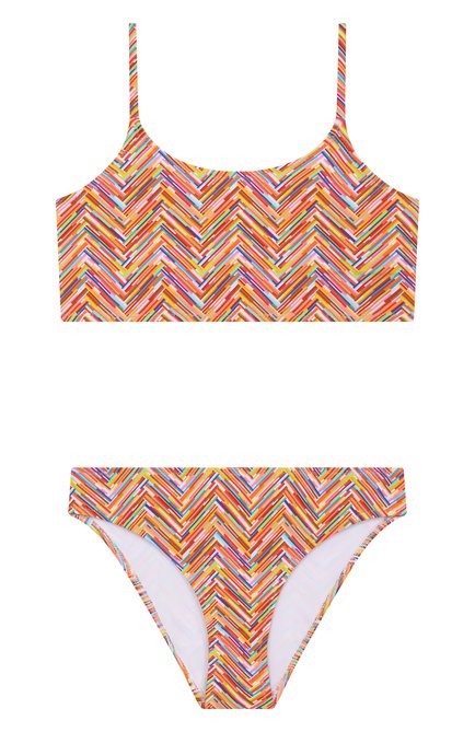 Детского раздельный купальник MISSONI разноцветного цвета, арт. MWCA19/Z2889/6-10 | Фото 1 (Материал сплава: Проставлено; Нос: Не проставлено)