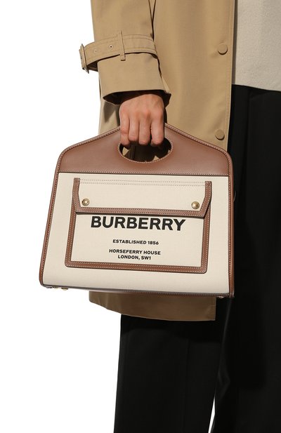Сумка-тоут BURBERRY коричневого цвета по цене 187500 руб., арт. 8036784, фото 2 Сумка-тоут BURBERRY, арт. 8036784, фото 2