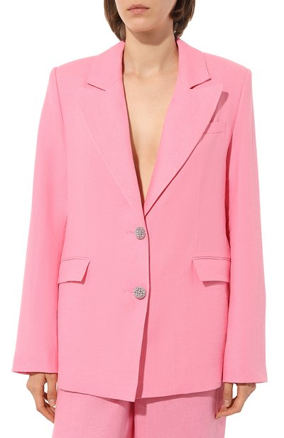 Льняной жакет ALINE розового цвета по цене 28500 руб., арт. AL040701, фото 3 Льняной жакет ALINE, арт. AL040701, фото 3