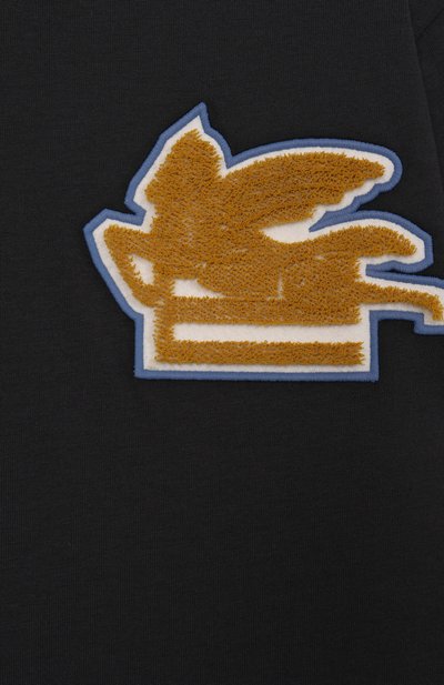 Хлопковая футболка ETRO темно-синего цвета по цене 18650 руб., арт. GX8P41, фото 3 Хлопковая футболка ETRO, арт. GX8P41, фото 3