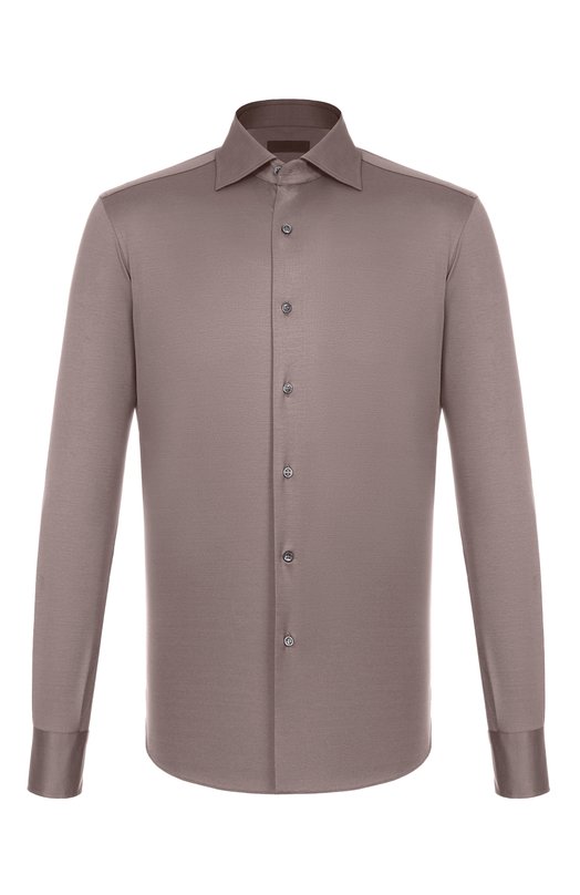 Хлопковая рубашка MVST SLIM/GABRIELLE/R0UND/1628-JERSEY (INTERL0CK) Коричневый SLIM/GABRIELLE/R0UND/1628-JERSEY (INTERL0CK)