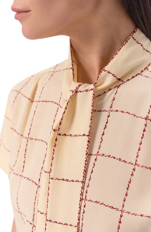Шелковая блузка Loro Piana FAP2869 Бежевый  FAP2869 Фото 5