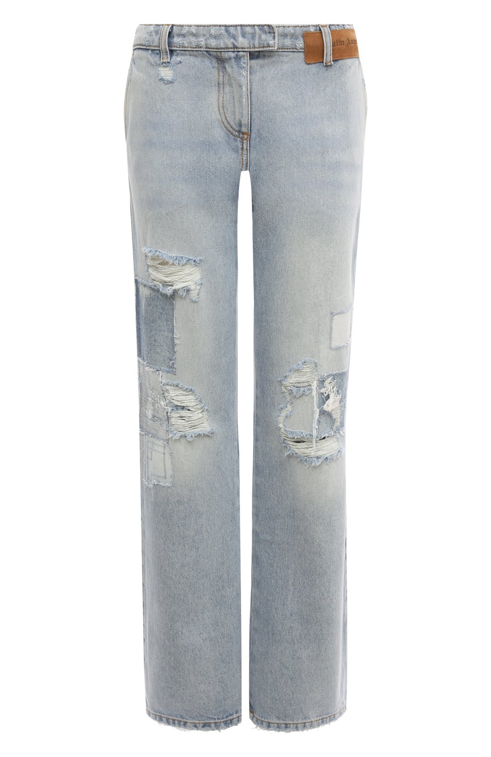 Джинсы PALM ANGELS голубого цвета по цене 54250 руб., арт. PWYB019F22DEN0014001, фото 1 Джинсы PALM ANGELS, арт. PWYB019F22DEN0014001, фото 1