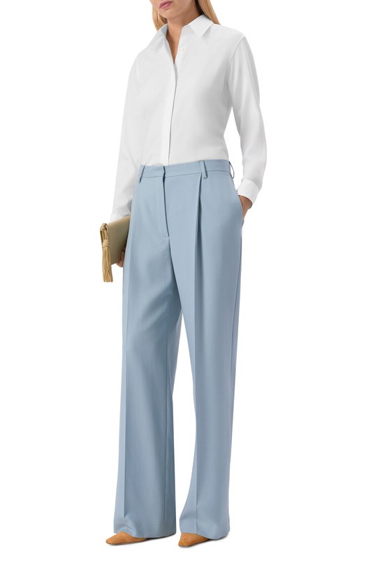 Хлопковая рубашка Dries Van Noten 252-010706-2295 Белый  252-010706-2295 Фото 2