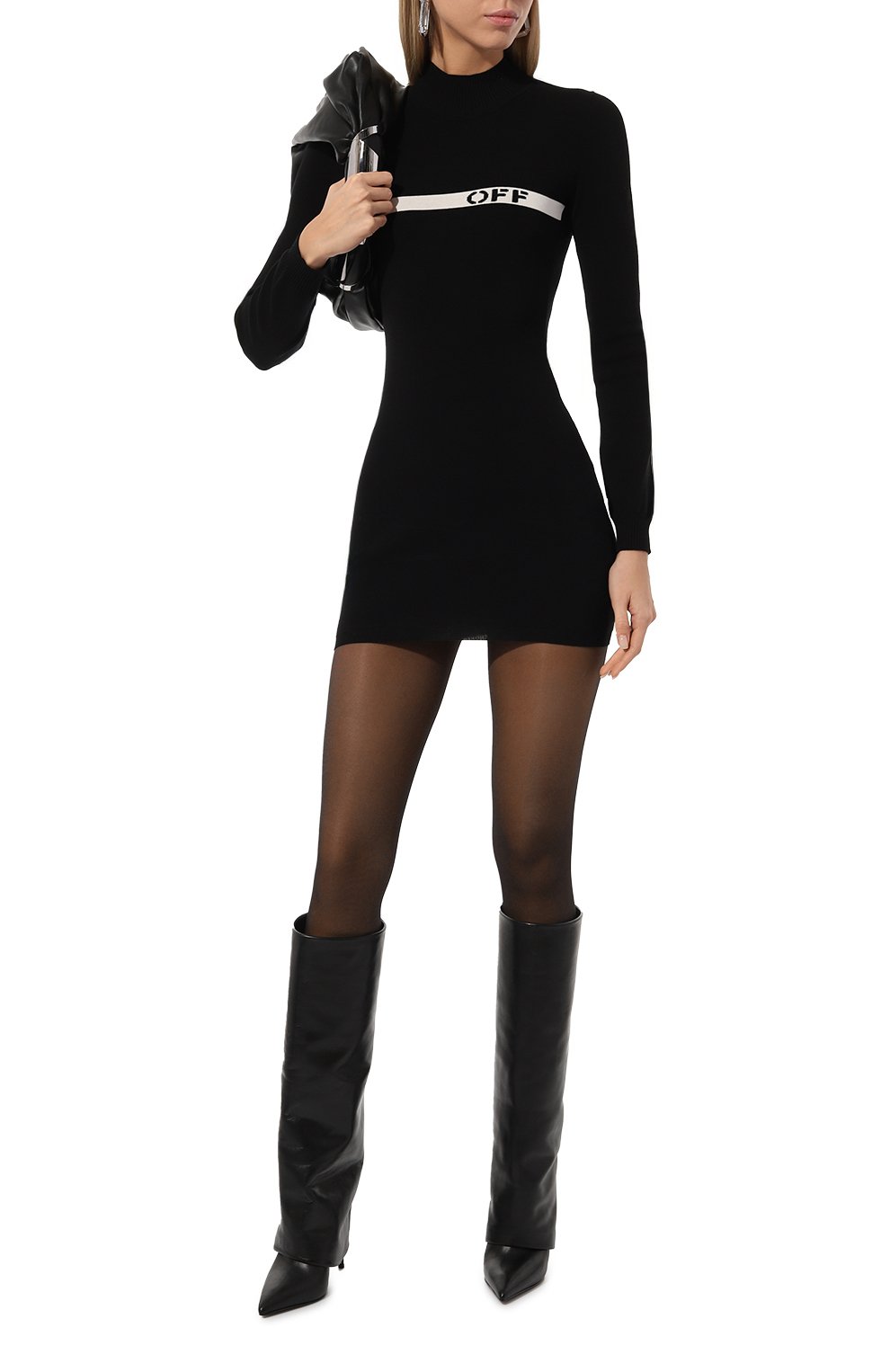 Платье из вискозы OFF-WHITE, арт. 0WHI099F24KNI001, фото 2