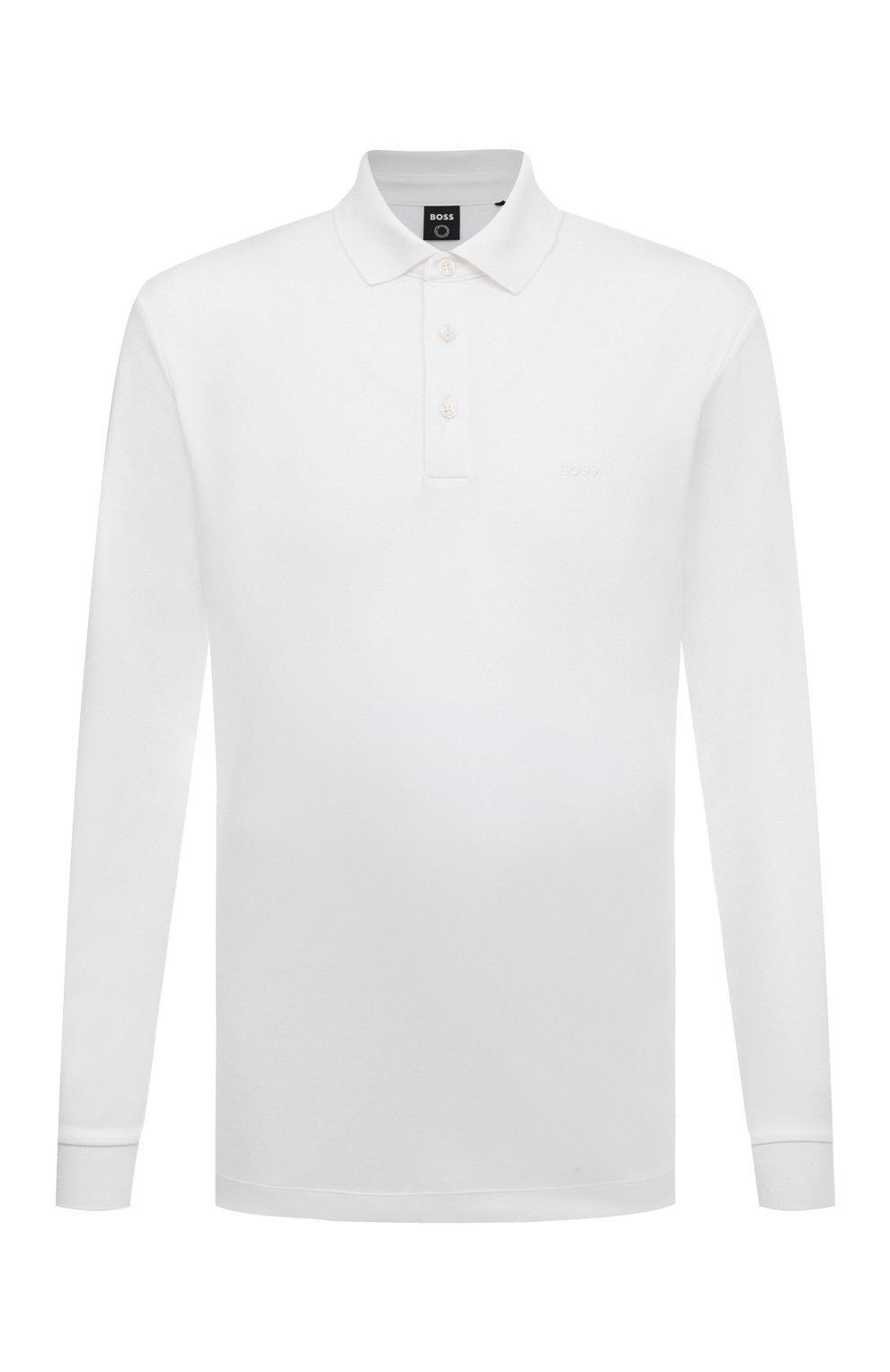 Хлопковое поло BOSS белого цвета по цене 17950 руб., арт. 50468392, фото 1 Хлопковое поло BOSS, арт. 50468392, фото 1