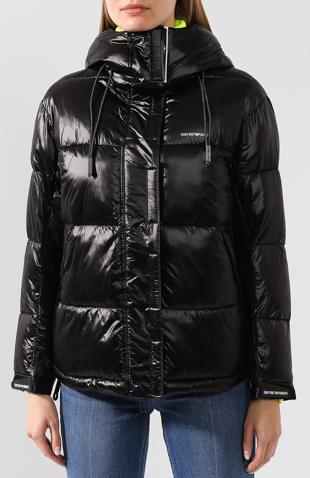 Пуховик EMPORIO ARMANI черного цвета по цене 53750 руб., арт. 6G2B88/1NIHZ, фото 3 Пуховик EMPORIO ARMANI, арт. 6G2B88/1NIHZ, фото 3