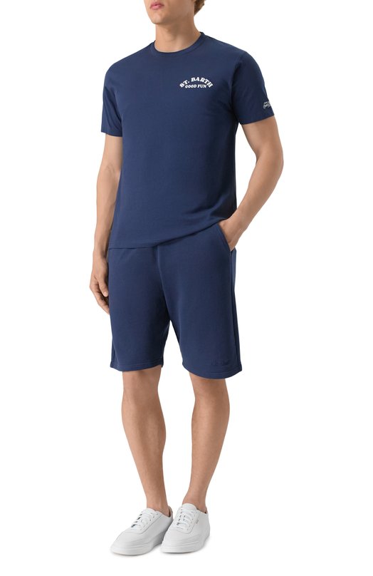 Хлопковая футболка MC2 Saint Barth STBM TSHIRT MAN/05086H Синий  STBM TSHIRT MAN/05086H Фото 2
