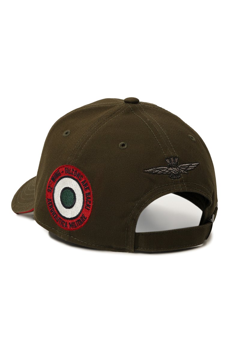 Мужская хлопковая бейсболка AERONAUTICA MILITARE хаки цвета, арт. HA1115CT3049 | Фото 3 (Материал: Хлопок, Текстиль; Нос: Не проставлено)