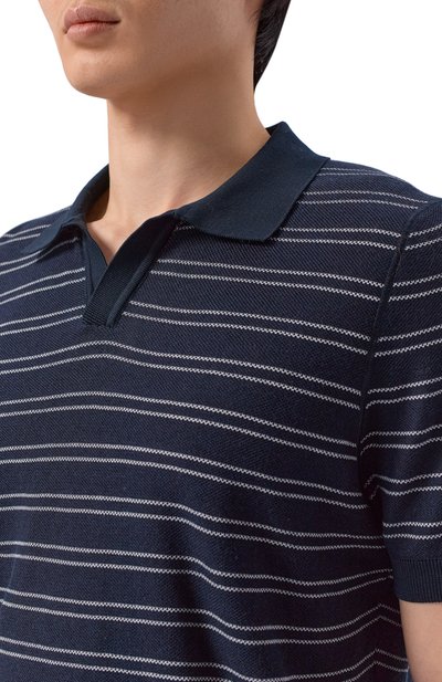 Поло из хлопка и лиоцелла BOSS, арт. 50560483, фото 5