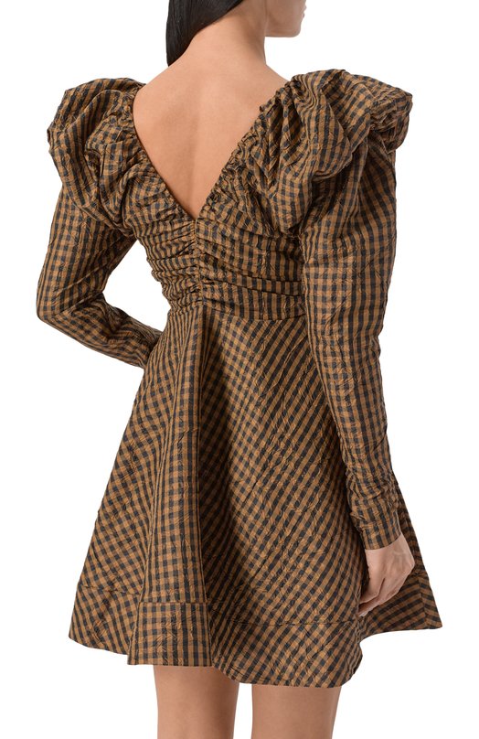 Платье Ganni A1030108 Коричневый  A1030108 Фото 3