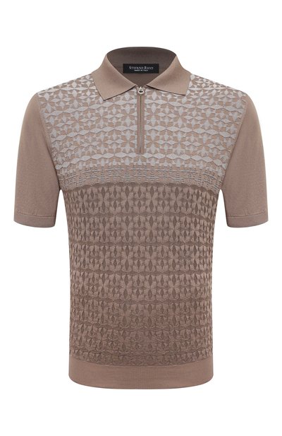 Мужская поло из шелка и хлопка STEFANO RICCI, арт. K818085P31/F24287