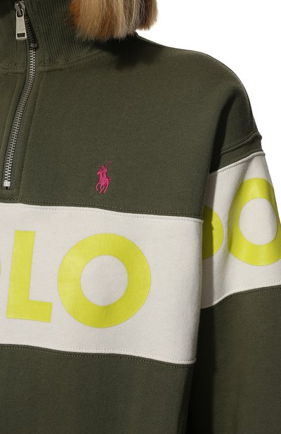 Хлопковый анорак POLO RALPH LAUREN зеленого цвета по цене 19150 руб., арт. 211856675, фото 5 Хлопковый анорак POLO RALPH LAUREN, арт. 211856675, фото 5