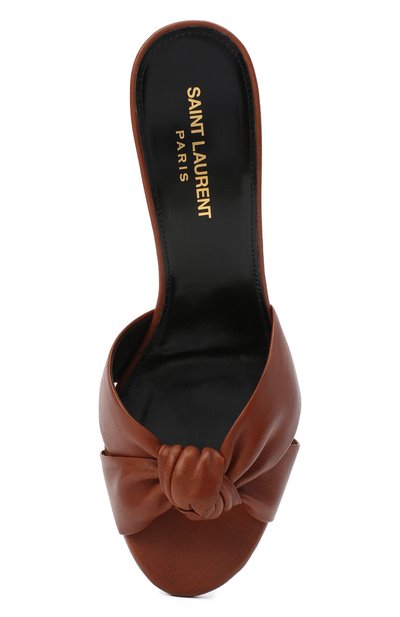 Кожаные мюли bianca SAINT LAURENT, арт. 652741/00J00, фото 5