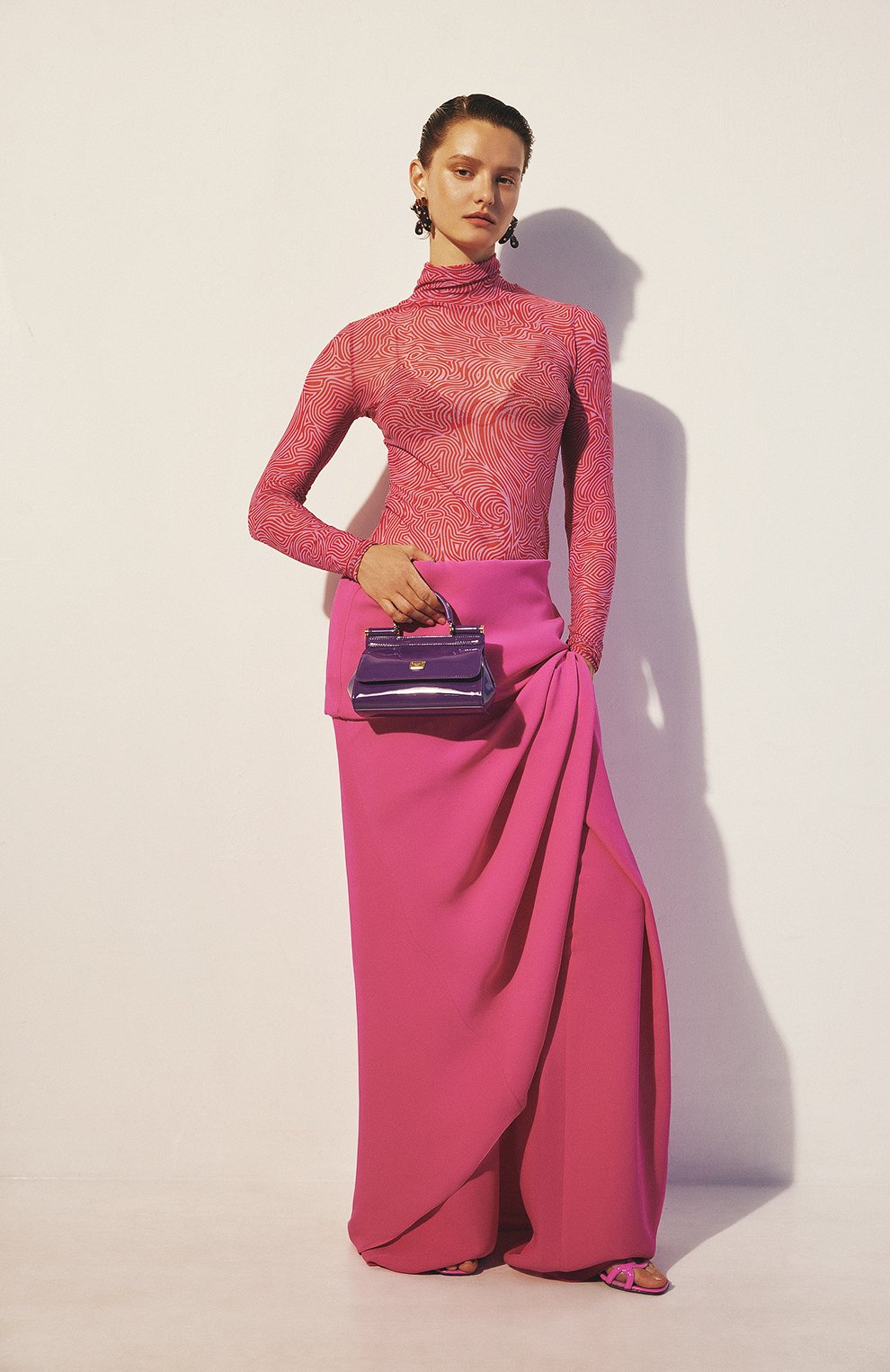 Шелковая юбка VALENTINO, арт. 3B3RA9V21MM, фото 6