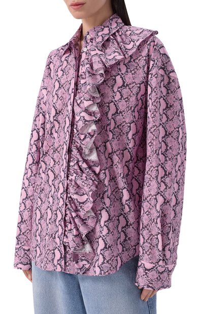 Хлопковая рубашка MSGM, арт. 4042MDE08/267352, фото 3