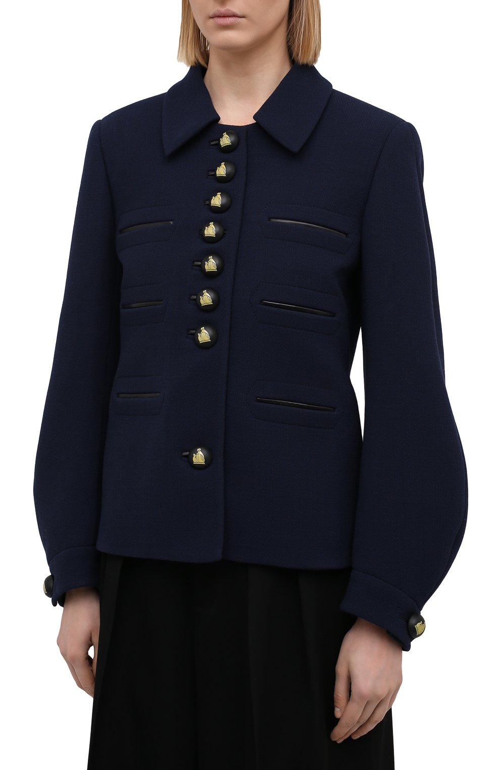 Шерстяной жакет LANVIN темно-синего цвета по цене 211500 руб., арт. RW-JA712K-4793-P21, фото 3 Шерстяной жакет LANVIN, арт. RW-JA712K-4793-P21, фото 3