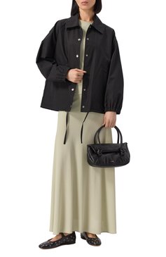 Женская хлопковая куртка JIL SANDER черного цвета, арт. J04AM0001-J45026 | Фото 2 (Материал внешний: Хлопок; Рукава: Длинные; Длина (верхняя одежда): Короткие; Кросс-КТ: Куртка, Легкие; Стили: Минимализм)