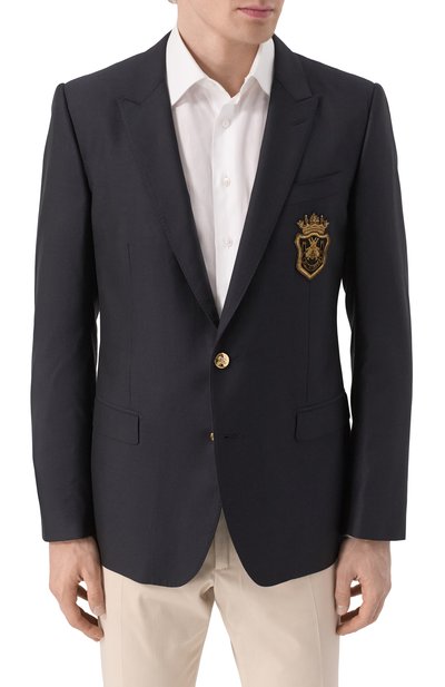 Пиджак из шерсти и шелка DOLCE & GABBANA, арт. G2LK0Z/FU3H1, фото 4