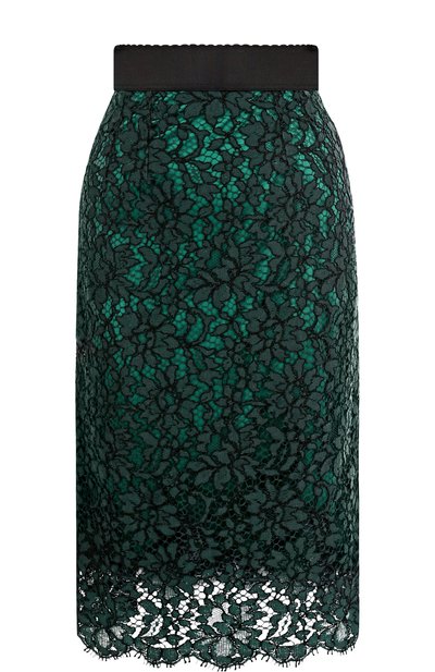 Женская кружевная юбка-миди с широким поясом DOLCE & GABBANA, арт. F4A2PT/HLMCL