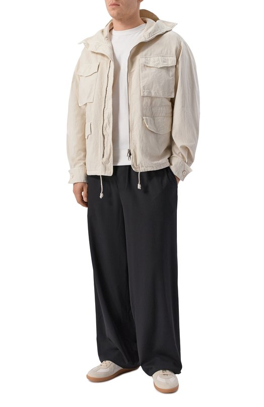 Куртка из хлопка и льна Transit CFUTRCE142 Кремовый  CFUTRCE142 Фото 2