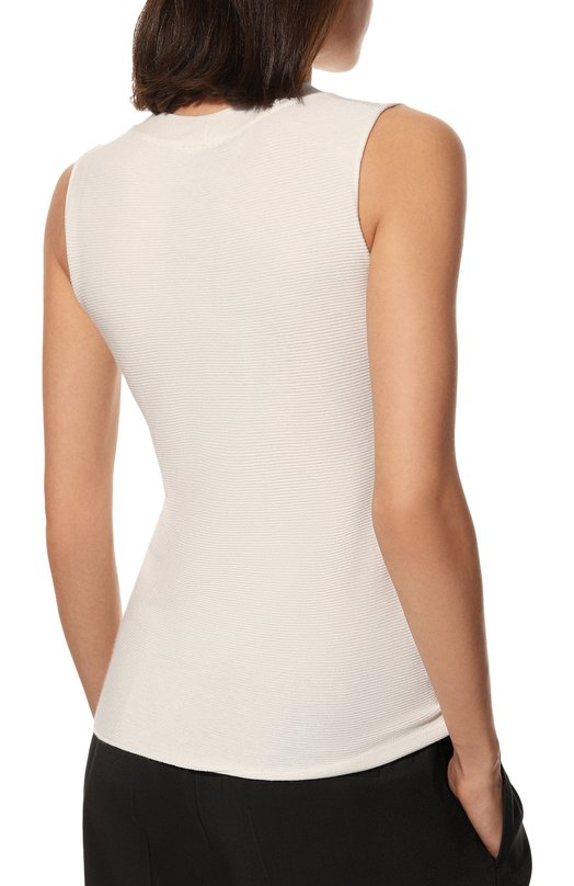 Топ из вискозы Giorgio Armani 8NAH30/AM05Z Белый  8NAH30/AM05Z Фото 4