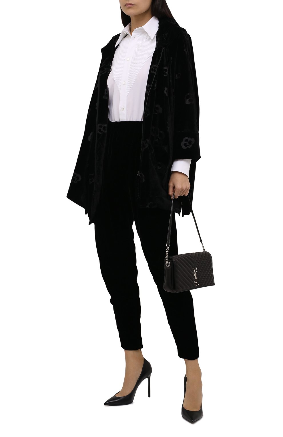 Бархатные брюки GIORGIO ARMANI черного цвета по цене 256000 руб., арт. 1WHPP0IQ/T01FD, фото 2 Бархатные брюки GIORGIO ARMANI, арт. 1WHPP0IQ/T01FD, фото 2