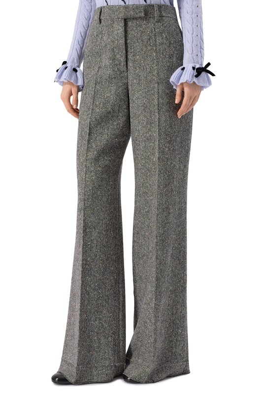 Шерстяные брюки Valentino 7B0RB6S0/9R2 Серый  7B0RB6S0/9R2 Фото 3