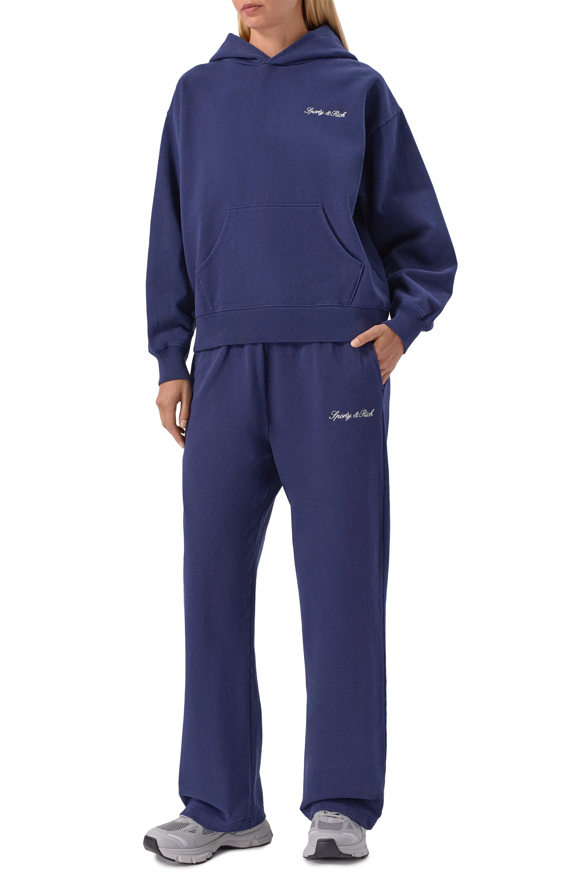 Хлопковое худи SPORTY AND RICH, арт. ST09168326BL106, фото 2