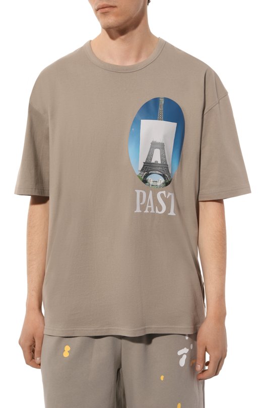 Хлопковая футболка Tee Library Бежевый, фото 3