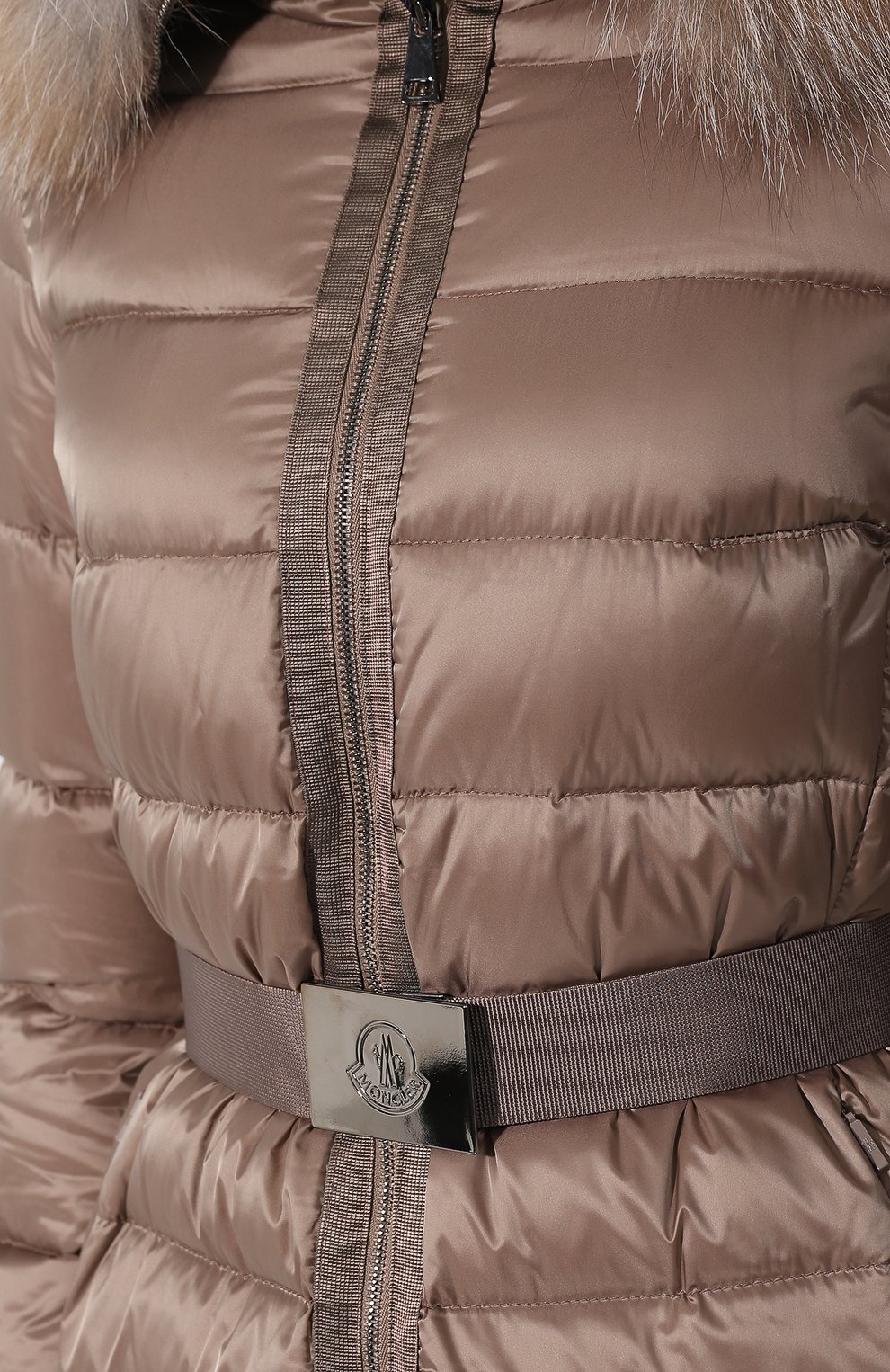 Пуховик с поясом и меховой отделкой MONCLER, арт. D2-093-49330-20-57869, фото 5