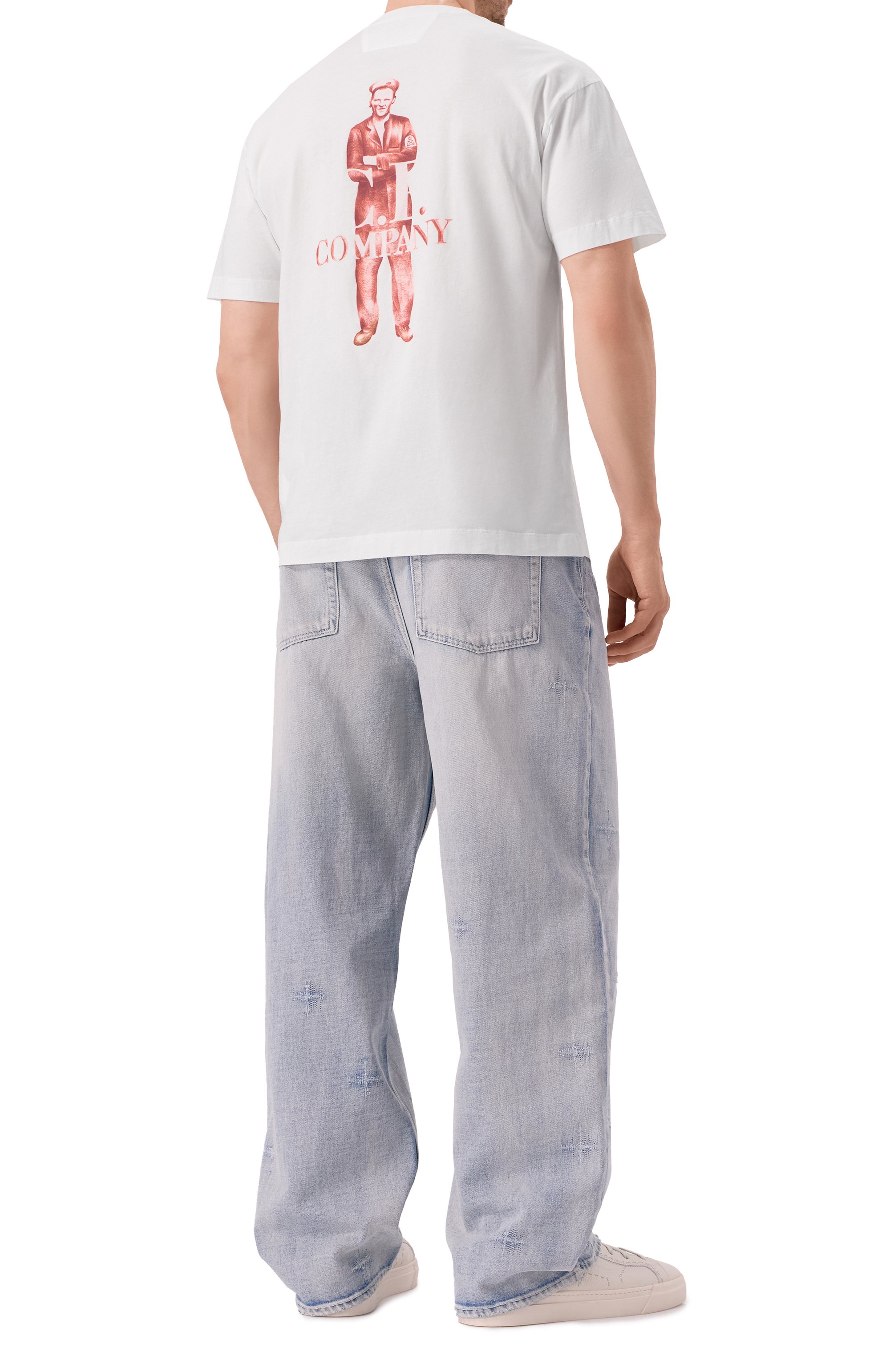 Хлопковая футболка C.P. COMPANY, арт. 18CMTS141A005100W, фото 2