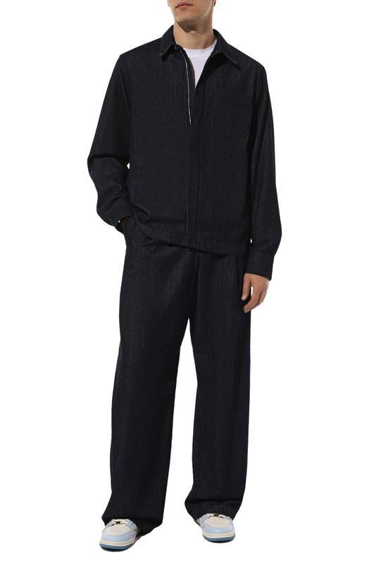 Кожаные кеды Collegiate Skel-Top Amiri AMF0SR1031 Голубой  AMF0SR1031 Фото 2