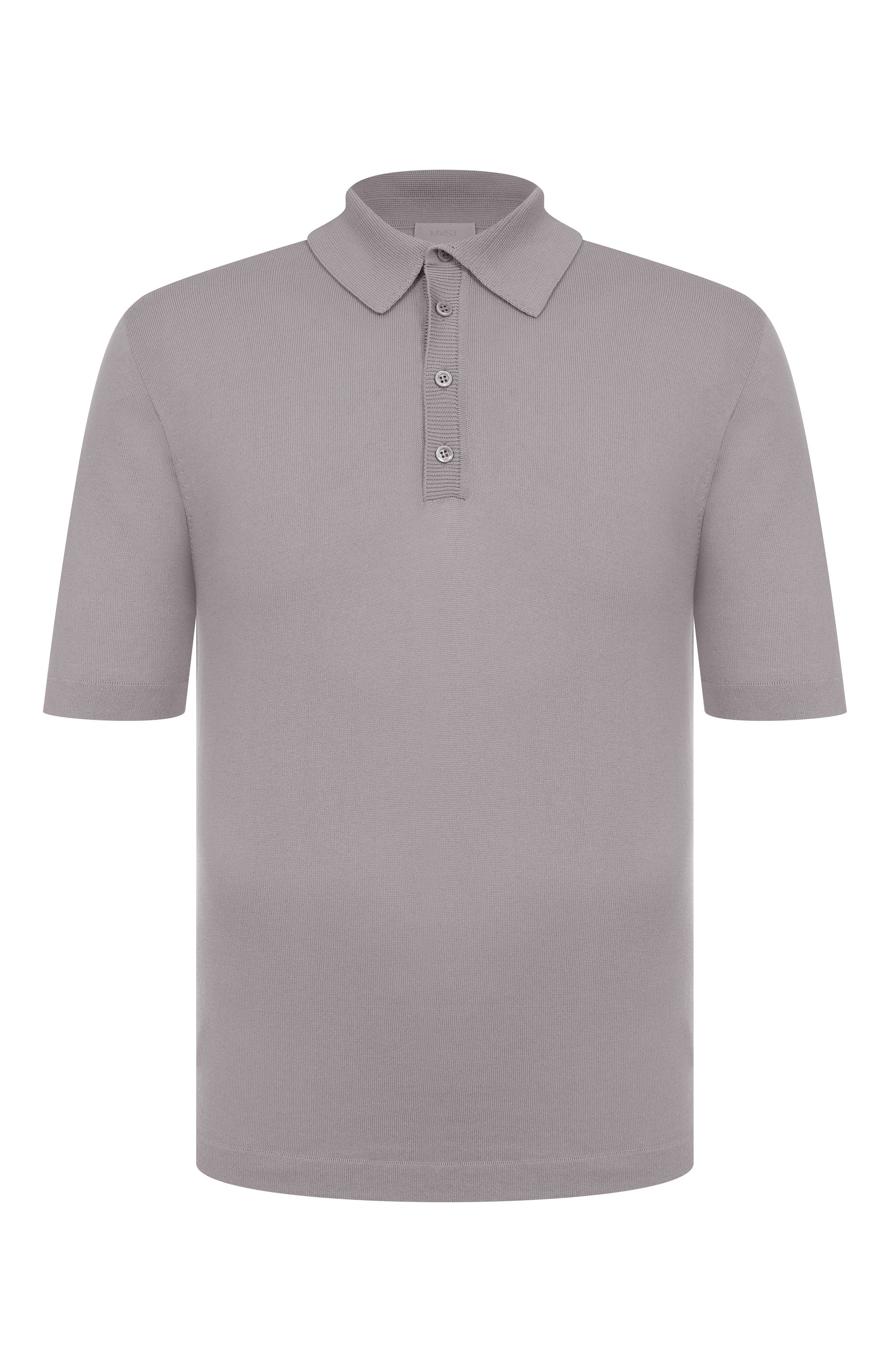 Хлопковое поло MVST серого цвета по цене 88650 руб., арт. MS61-644MU, фото 1 Хлопковое поло MVST, арт. MS61-644MU, фото 1