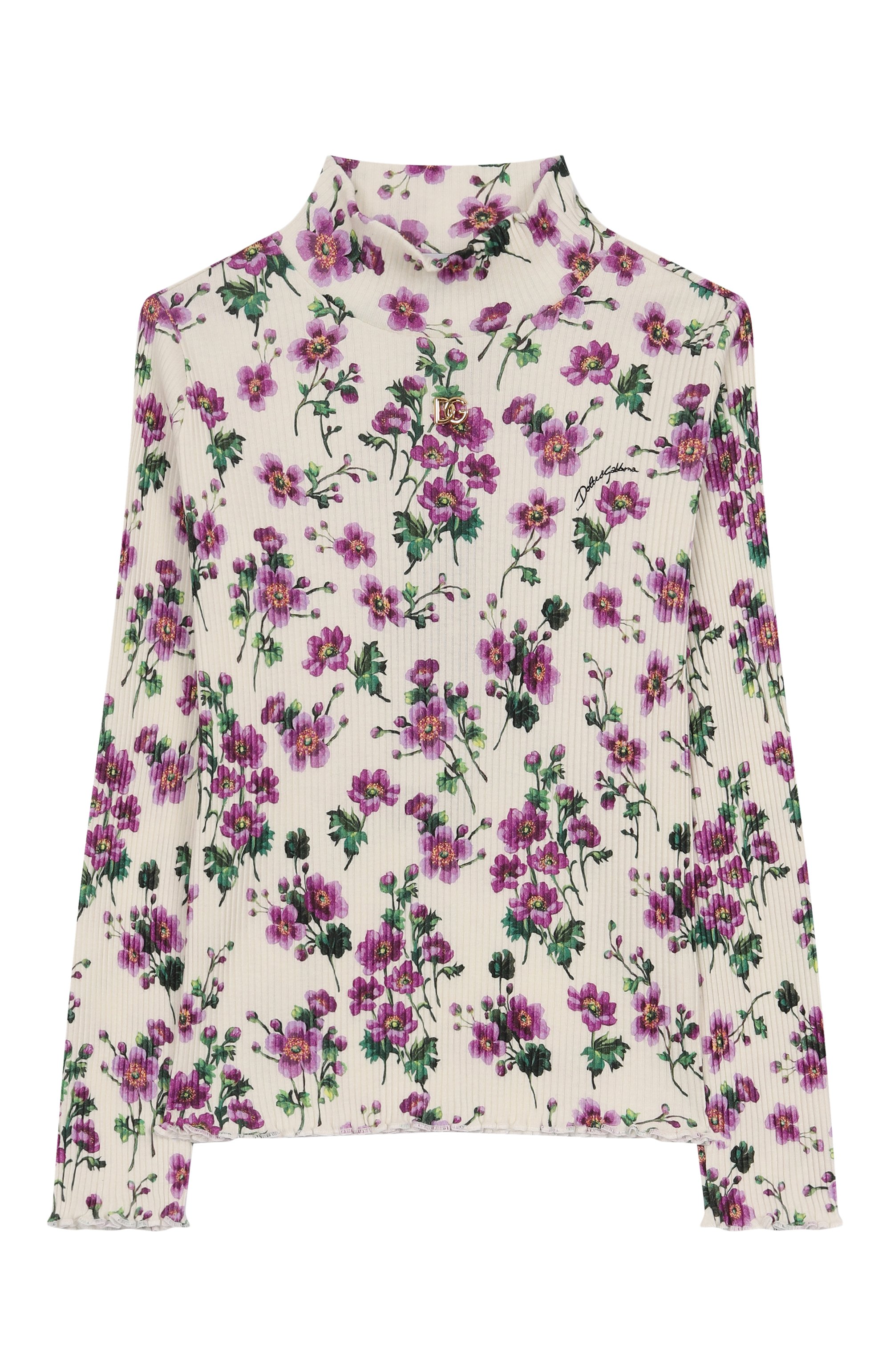 Хлопковая водолазка DOLCE & GABBANA разноцветного цвета по цене 45400 руб., арт. L5JTPM/HS7QZ/8-12+, фото 1 Хлопковая водолазка DOLCE & GABBANA, арт. L5JTPM/HS7QZ/8-12+, фото 1