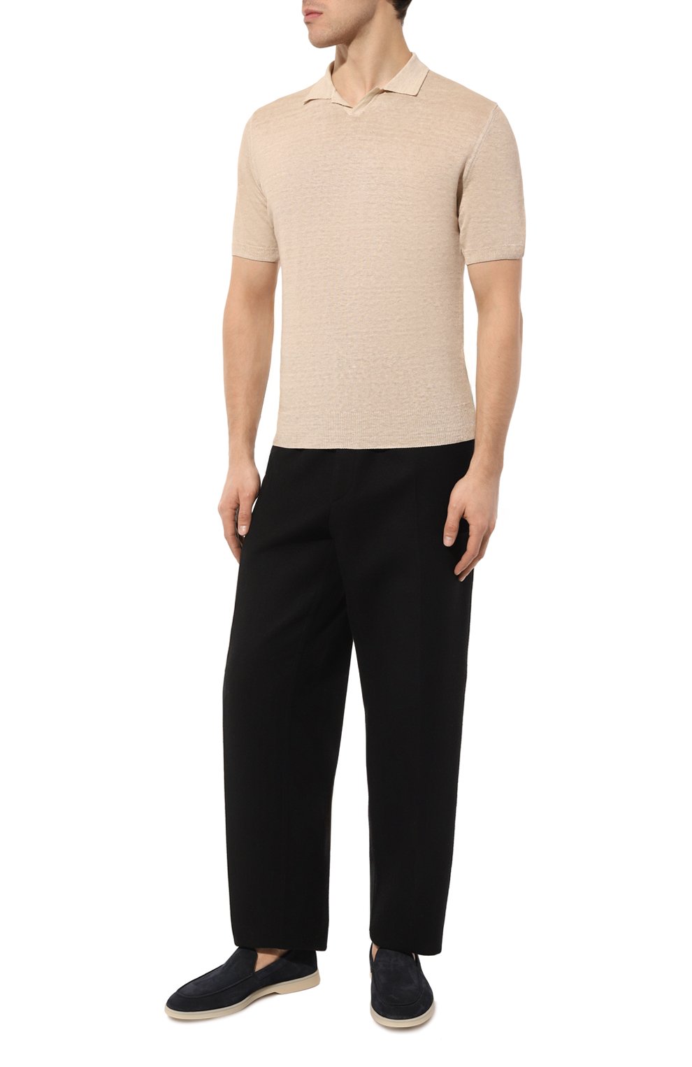 Льняное поло 120% LINO, арт. 31ALIM39BL/000G266/S00, фото 2