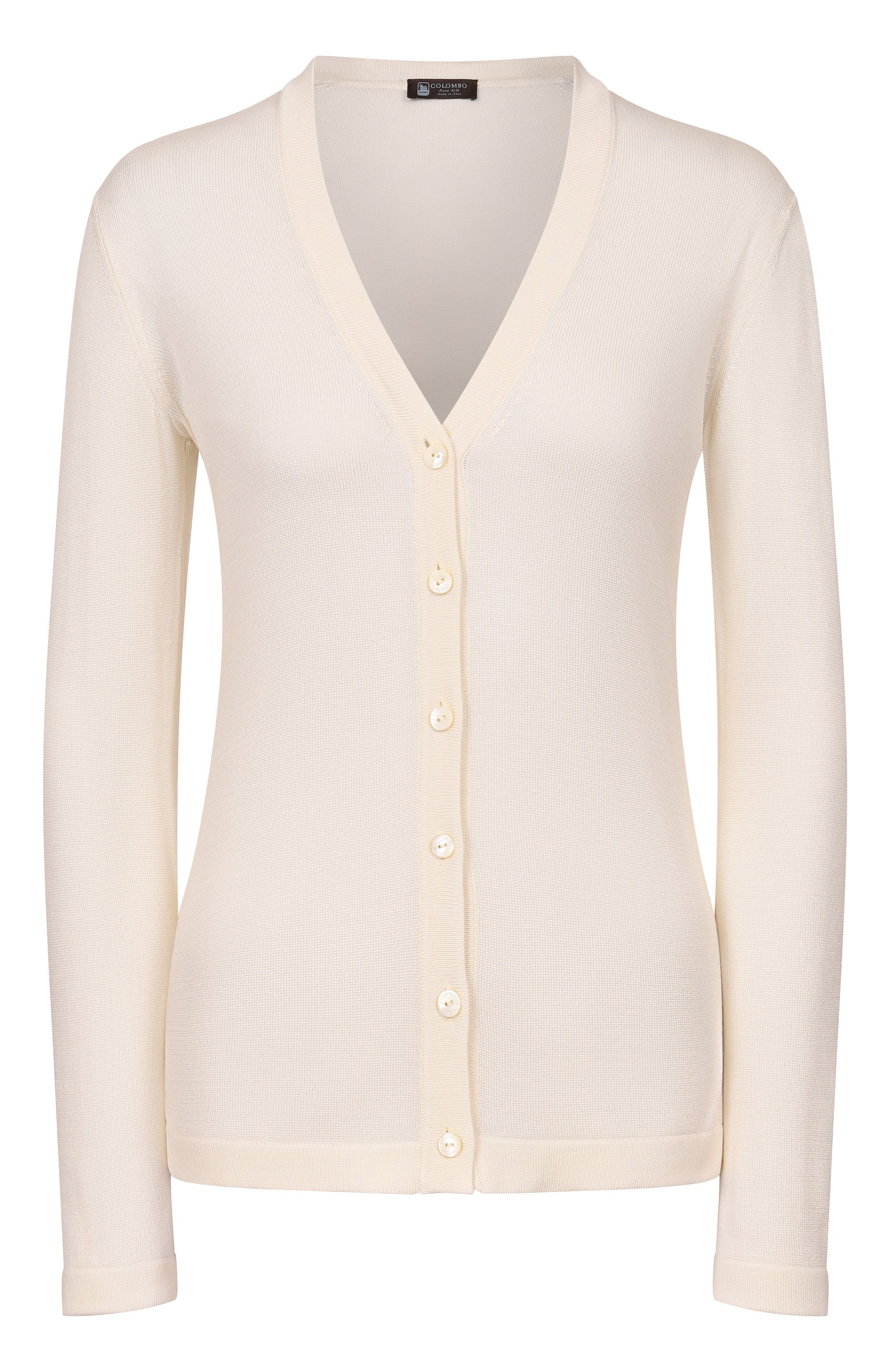 Шелковый кардиган COLOMBO кремового цвета по цене 129500 руб., арт. MA04901/L/4-120AN, фото 1 Шелковый кардиган COLOMBO, арт. MA04901/L/4-120AN, фото 1