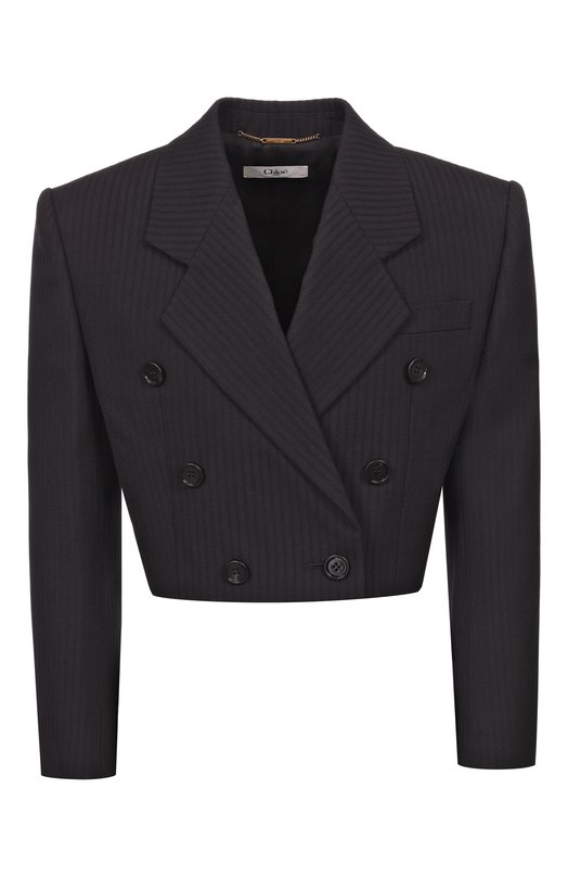 Шерстяной жакет Chloé CH26SVE76065 Чёрный CH26SVE76065