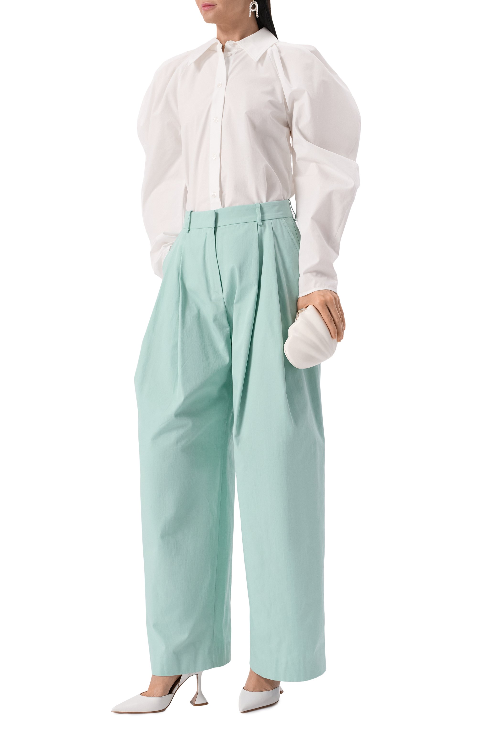 Кожаные туфли holli AMINA MUADDI белого цвета по цене 95500 руб., арт. H0LLI SLING, фото 2 Кожаные туфли holli AMINA MUADDI, арт. H0LLI SLING, фото 2