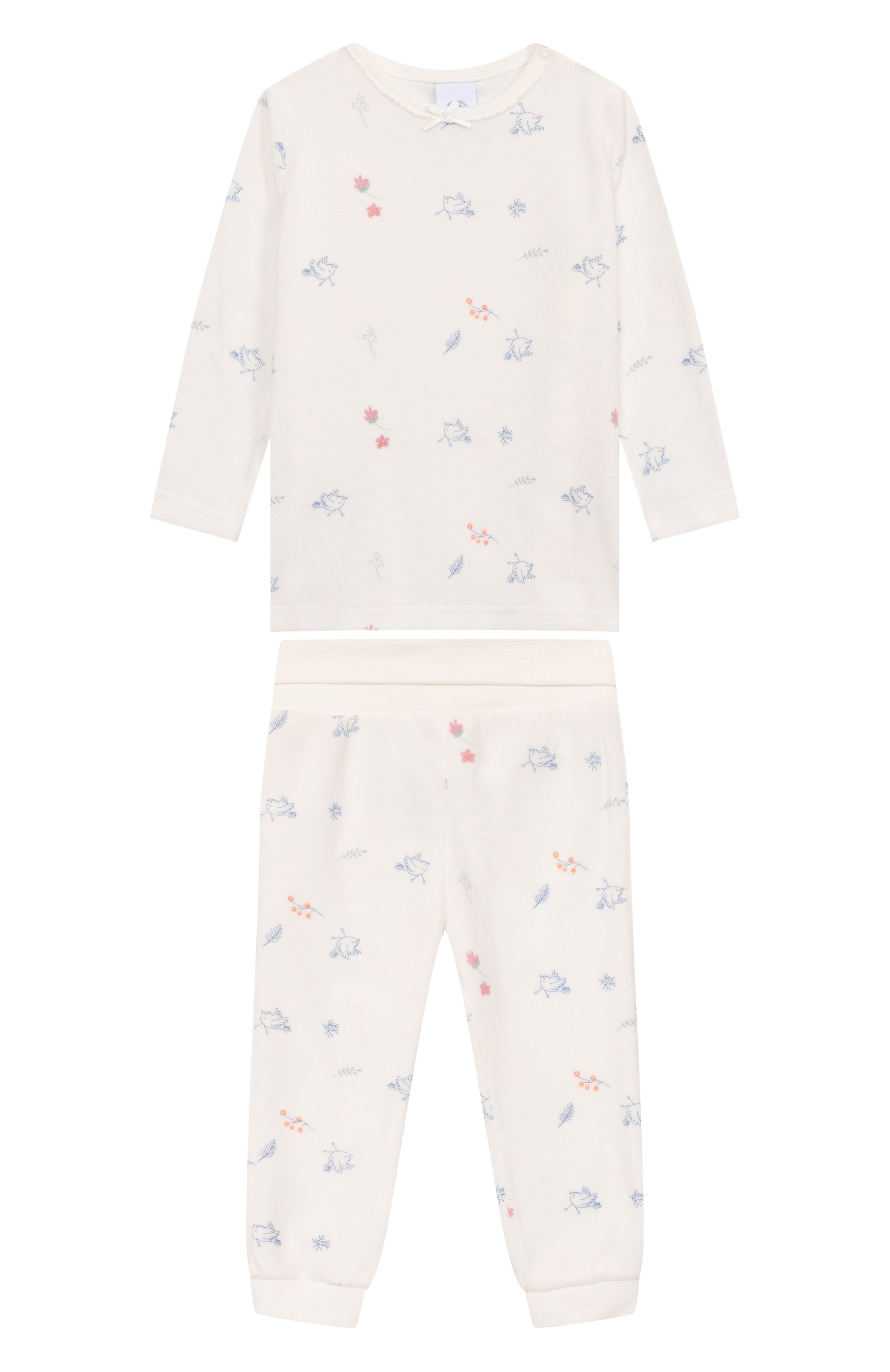 Хлопковая пижама SANETTA молочного цвета по цене 10950 руб., арт. 222174, фото 1 Хлопковая пижама SANETTA, арт. 222174, фото 1