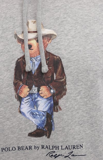 Худи POLO RALPH LAUREN серого цвета по цене 24450 руб., арт. 710858027, фото 5 Худи POLO RALPH LAUREN, арт. 710858027, фото 5